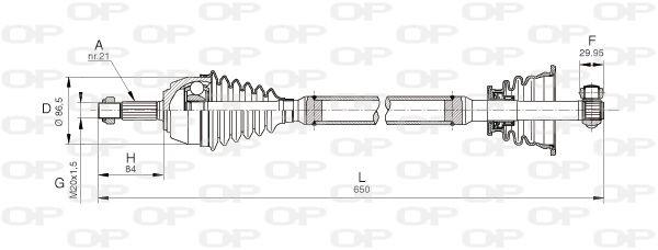 OPEN PARTS Приводной вал DRS6036.00